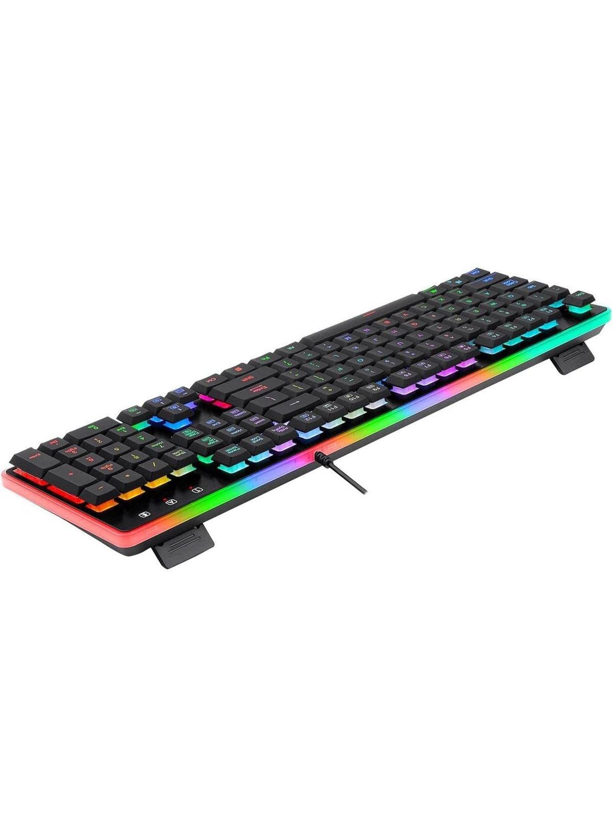 K509-RGB 104 Keys Replacement Keycaps Set for Mechanical Keyboard, Premium Black PBT Keycaps for Full-Size Gaming Keyboa