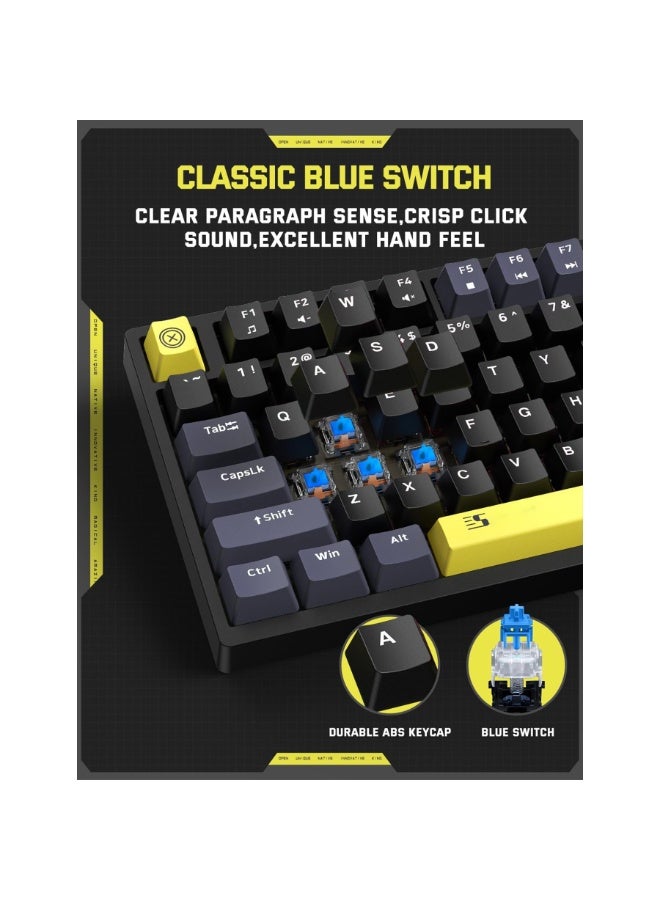 G52 RGB Wired Mechanical Gaming Keyboard with 82 Keys,
