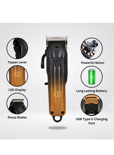 VGR V-646 Professional Hair Clipper Corded & Cordless with LED Display & Turbo Mode Function | Runtime: 200 min Trimmer for Men