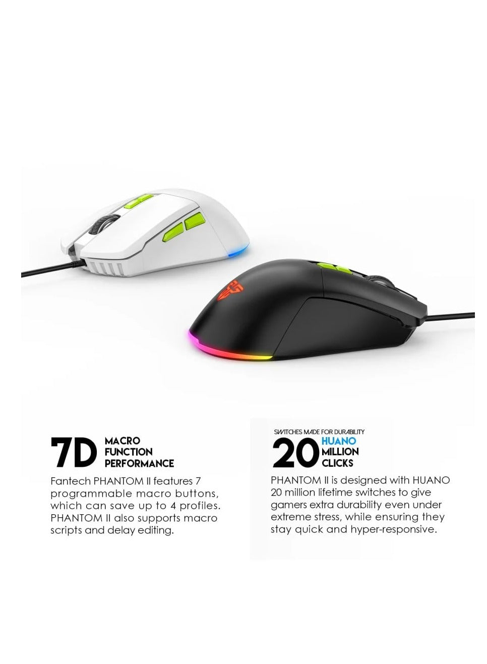 Fantech Mouse VX6 Black Gaming Optical Sensor , Up to 60 IPS / 20G Acceleration