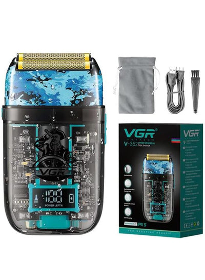 VGR Professional USB Rechargeable Water proof Home Functional Reciprocating Shaver, Cleaning brush, Protection cap, USB charging cable, 2*600mAh Lithium battery