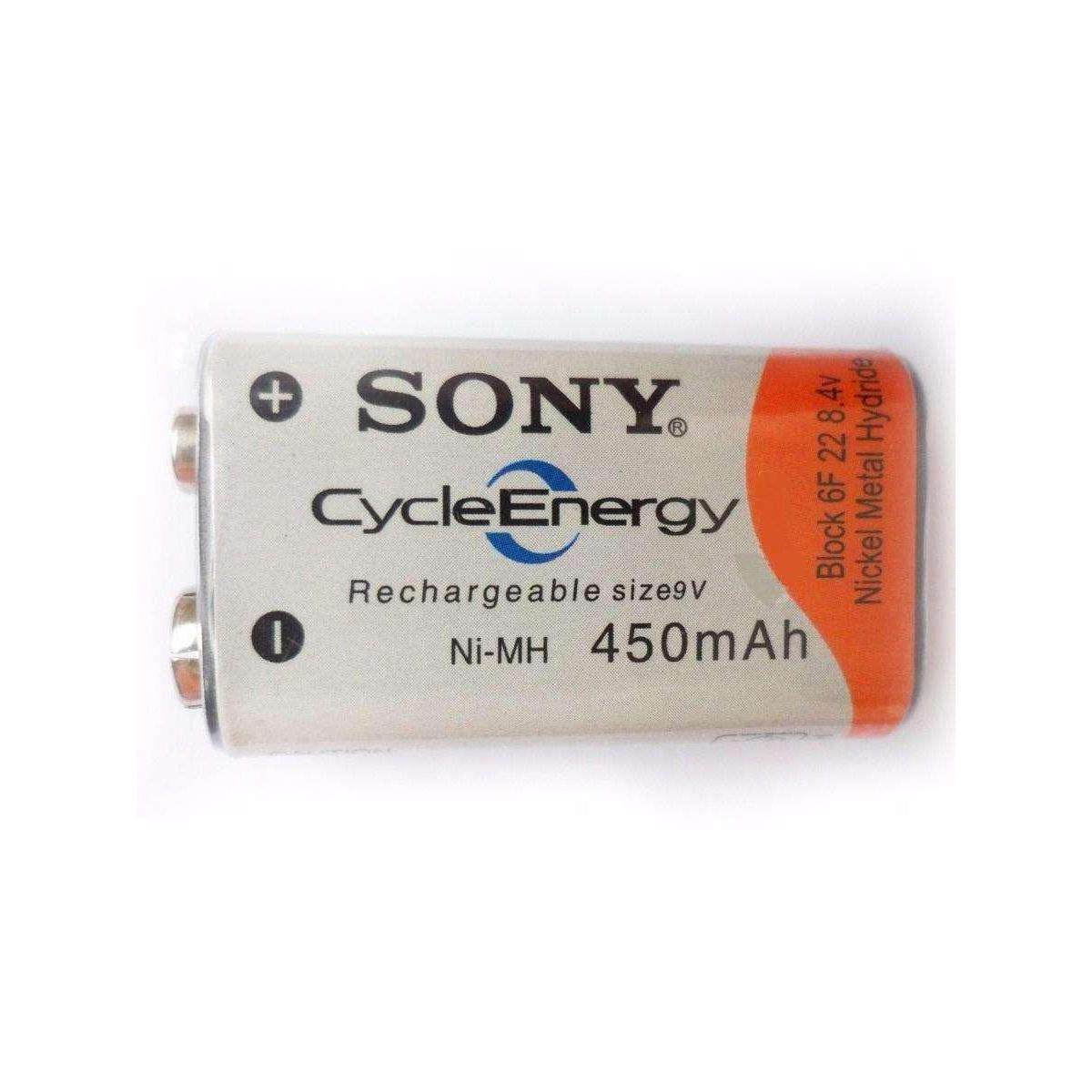 Sony Sony Rechargable Batteries 9V Cycle Energy 450mAh