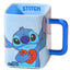 Stitch Ceramic Mug 450ml, Cute Cartoon Square Coffee Mug, Large Capacity Ceramic Tea Cup with Vibrant Character Design, 