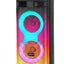 V-1125 Double 10-Inch Portable Bluetooth Party Speaker, 60W Powerful Sound, Dual Woofers, RGB LED Lights, Wireless Micro