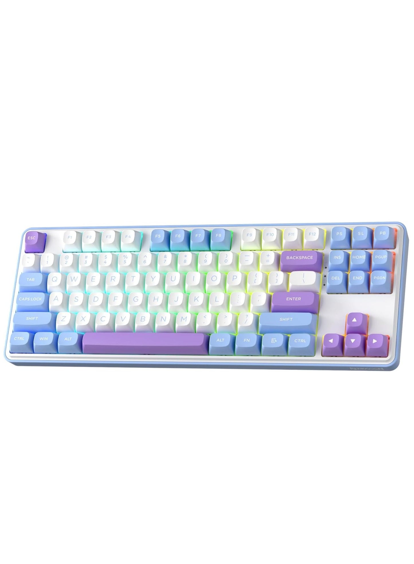 REDRAGON Gaming Keyboard K707 PRO - RGB with 80% Wireless Gasket, 3 Modes and 87 Keys, TKL Mechanical Keyboard with Hot Swap Socket, PBT Round Keycaps and Noise Damping