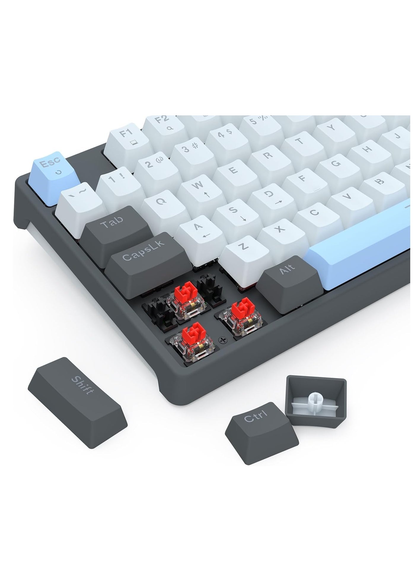 كيبورد جيمنج Redragon K718 ميكانيكال بمفاتيح حمراء أسود