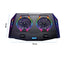 Standard Laptop Cooler Support ICE-07 With RGB Cool Light in both sides - 7 flowing lights mode , LCD Screen - 2 Fans Multi-Gear - Multi Angle , 2USB ports & 5 Levels And mobile phone holder , Foldable Anti-Skid Baffle ( 461*294*52mm )