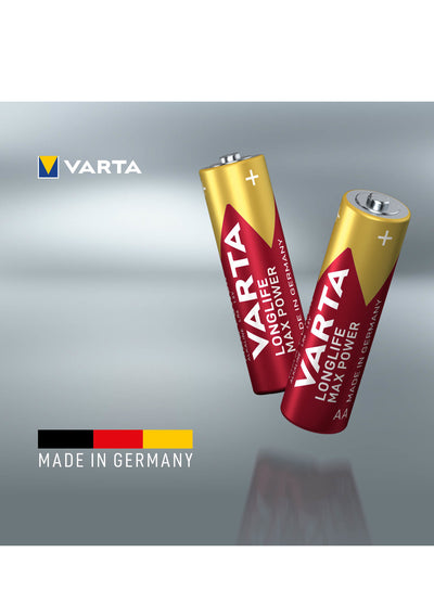 VARTA Longlife Max Power AA 1.5v Alkaline (2-pack) made in germany