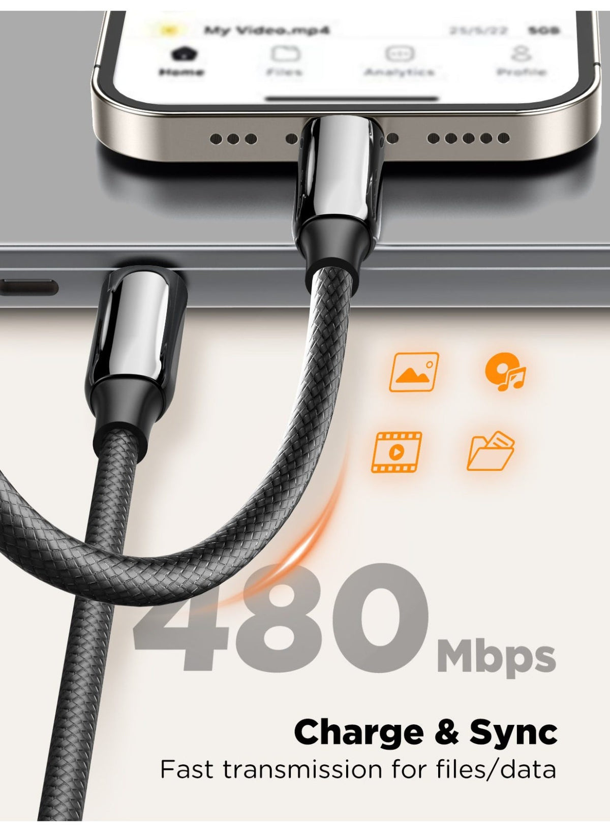 كابل شحن سريع USB-C إلى USB-C PD 3.1 بقدرة 240 واط، بطول 2 متر، مزود بشريحة ذكية لنقل البيانات، متوافق مع أجهزة الكمبيوت