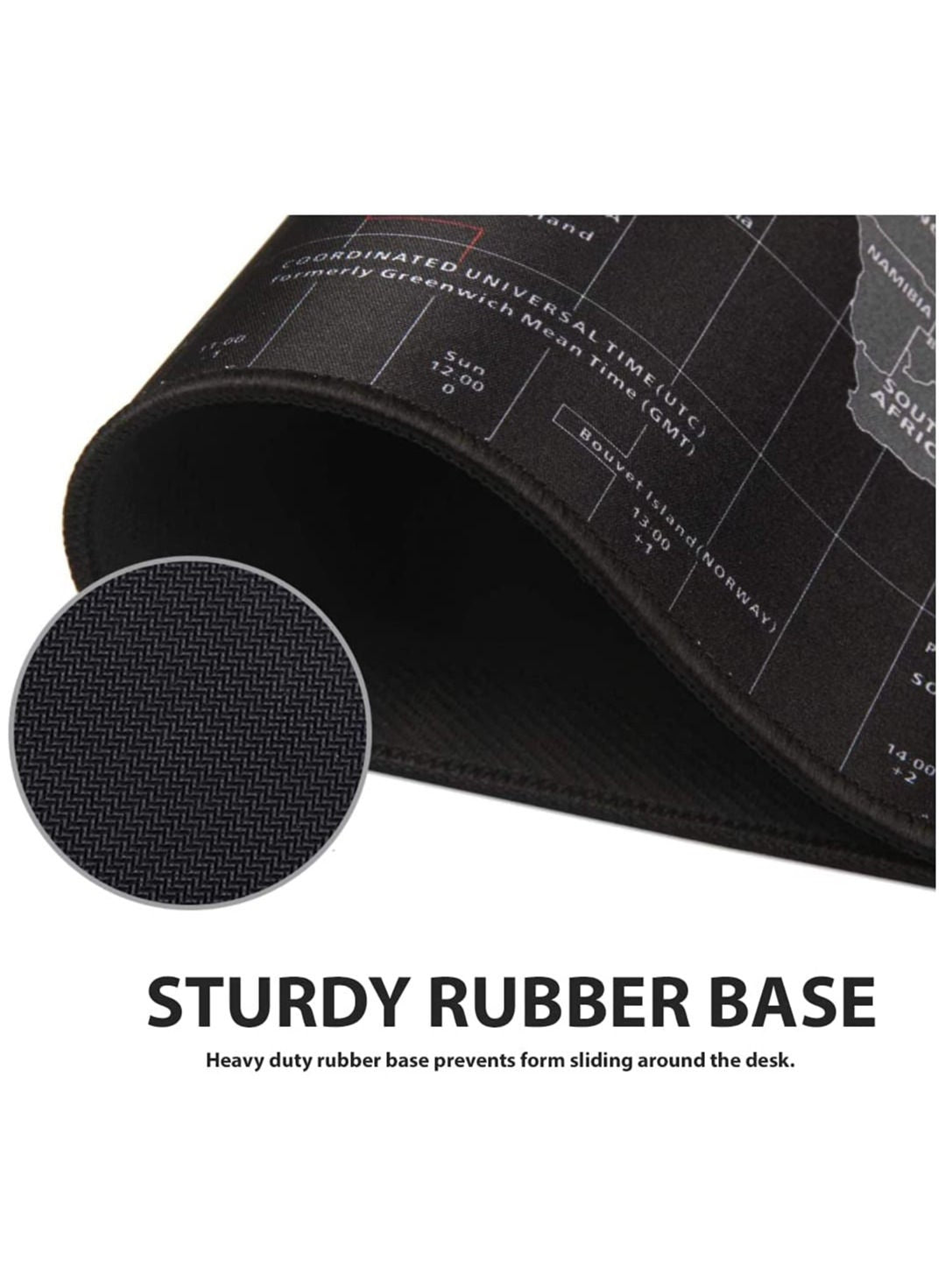 World Map Gaming Mouse Pad - 700*300 mm Thick 3mm XXXL Extended Size - Anti Slip Base - Speed Edition