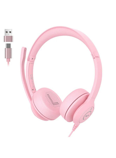 X37 Professional Wired Computer Headset with Noise Cancelling Microphone, HD Clear Audio, Adjustable Metal Headband and 