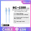 RC-C091 Type-C to Type-C 65W Fast Charging Cable 1M, USB-C Power Delivery Charging and Data Transfer Cable, High Speed U