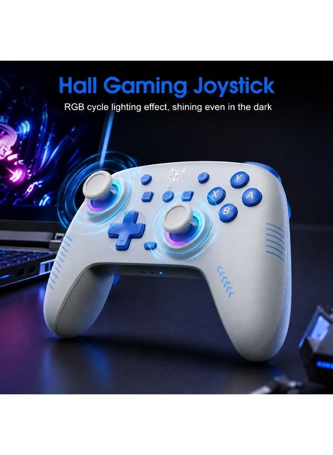 C1 Dual-Mode Gaming Controller – Dual Hall Effect Joysticks, 6-Axis Gyroscope, Dual Vibration Motors, LED Joystick Rings