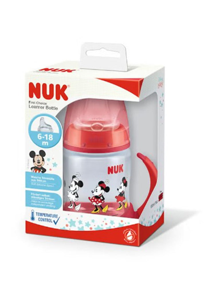 NUK First Choice Temperatue Control Learner Bottle 150ml Mickey Mouse, Assorted