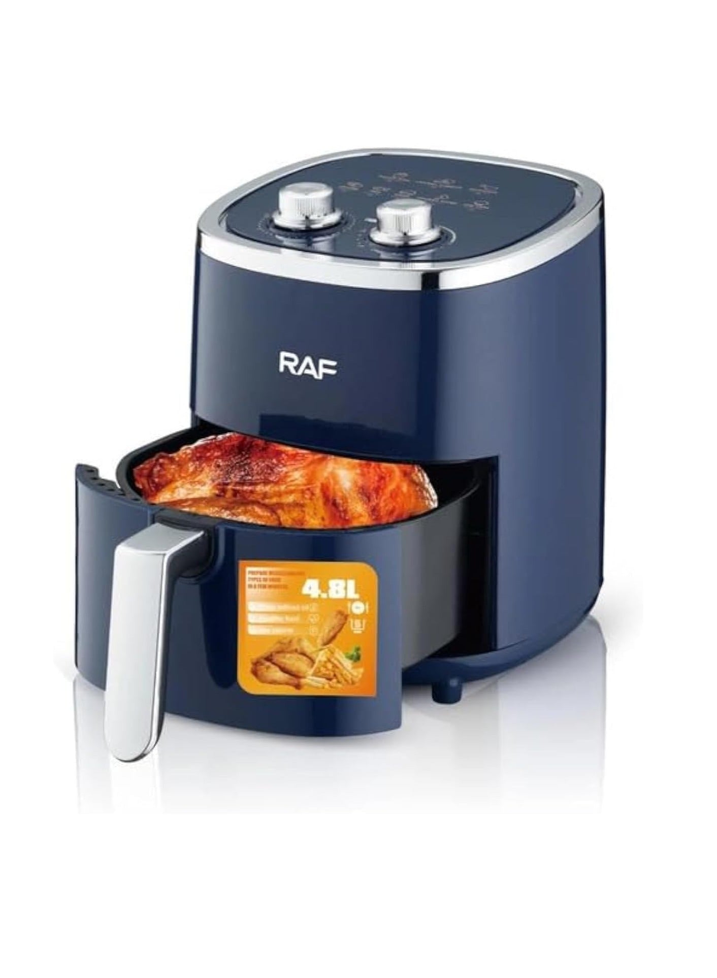 RAF Air Fryer Smart interface with intuitive digital control panel R.5006B 4.8L 1200W Blue