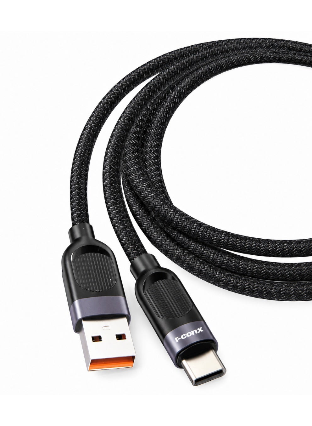 كابل شحن I-conx i92c قوة 100W طول 1m منفذ USB-C أسود