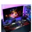 aportt Japanese Mouse Pad Riverside Full Moon Extended Desk Mat Black Red Large XL Mousepad Non-Slip Rubber Base Stitche