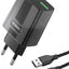 شاحن حائط I-conx K-49 قوة 25W تقنية PD+QC أسود