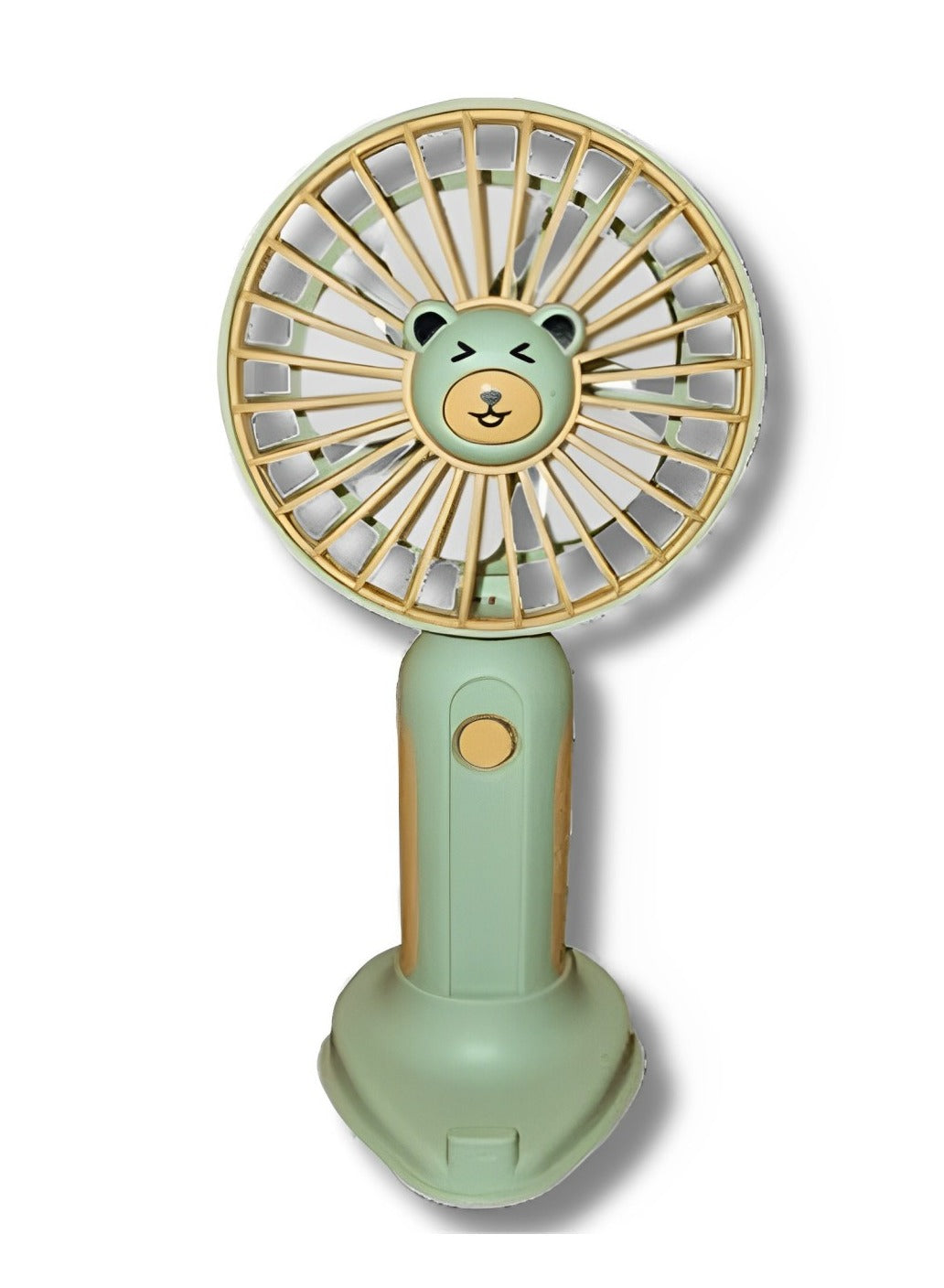 Rechargeable Mini Portable Fan , With Office Bedroom Mobile Phone Holder - HK59 Green