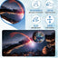 Gaming Mouse Pad, red moon, Extended Large Desk Mat, Big Computer Keyboard Desk Pad, Stitched Edges Mousepad, (70CM  x 3