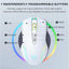 CW905 Wired RGB Gaming Mouse with Adjustable 6400DPI , 7 Buttons Optical USB Mouse, Ergonomic Symmetrical Design, Anti F
