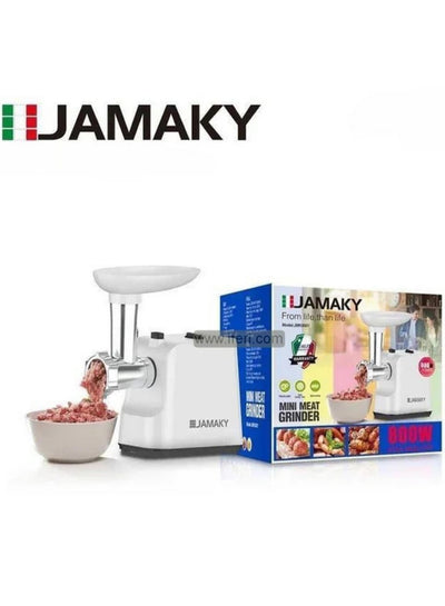 JAMAKY Italy Mini Meat Grinder (JMK8001) is equipped with a powerful 800W Italian technology motor and various accessories such as grinding plates and sausage filling tube. Designed with high quality, it is easy to disassemble, safe and non-slip.