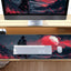 Black Desk Mat Japanese Samurai Mouse Pad Large Red Anime Big Mousepad Gaming Large Mouse Pad for Men Desk Pad with Stit
