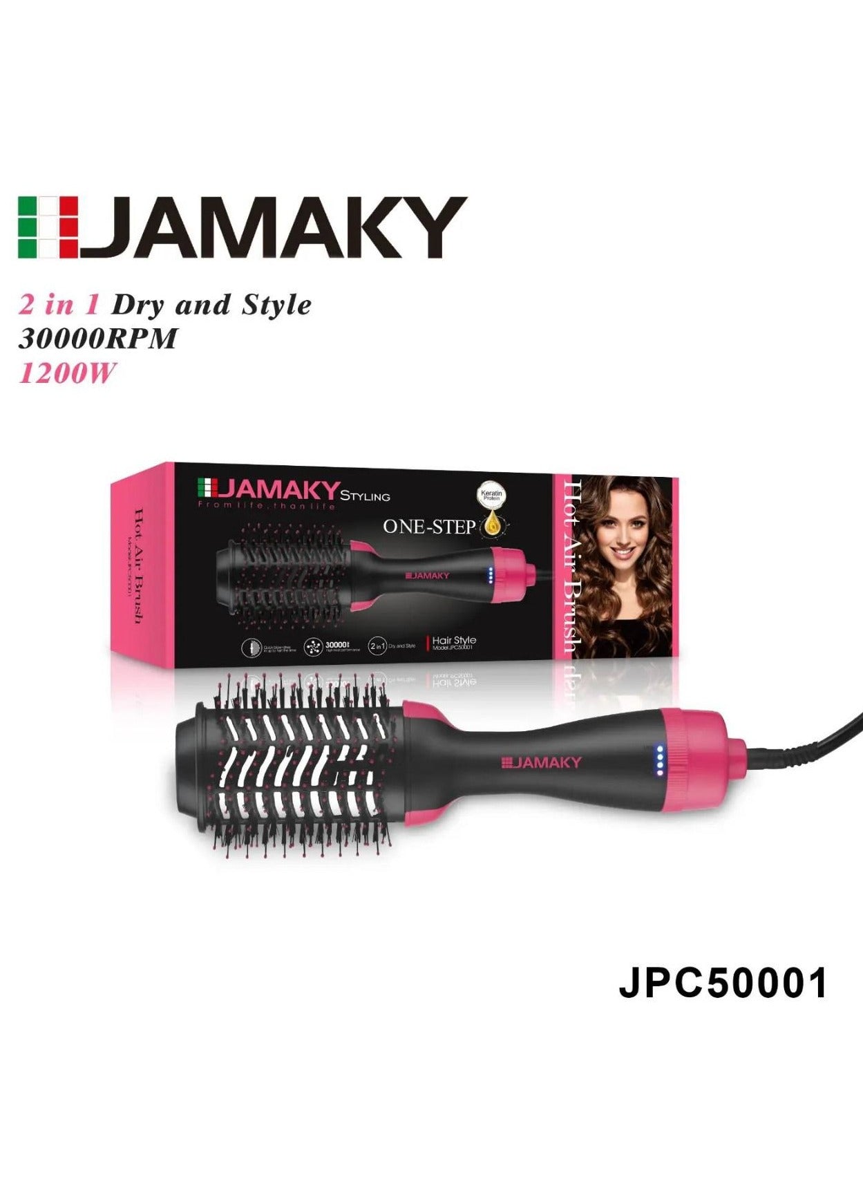 JAMAKY Italy Professional hair Brush dedicated to applying keratin and protein - JPC50001