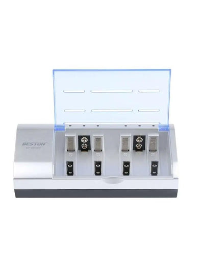 شاحن بطاريات شامل BESTON BST-C821BW ذكي متعدد الألوان