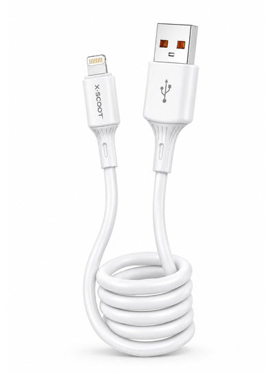 CL-162 60W USB to Lightning Silicone Fast Charging & Data Cable, 1M Soft Flexible Cord, High-Speed Sync, Fireproof Durab