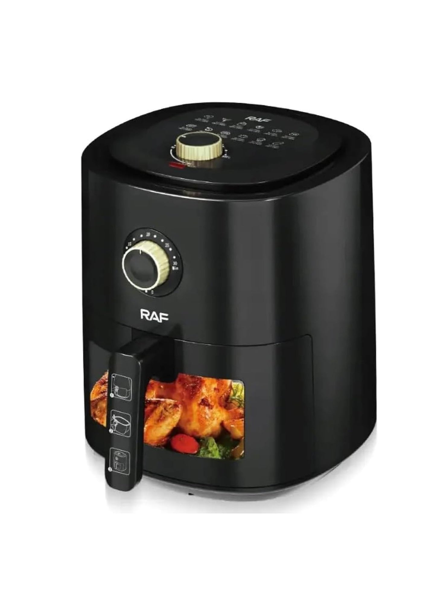 RAF Air Fryer R.5332B , 6L 1500W,Black