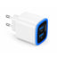 CH-221 Dual USB Wall Charger – DC 5V/2.4A Fast Charging,Type-C Cable, EU Plug, Intelligent Safety Protection, Compact Tr