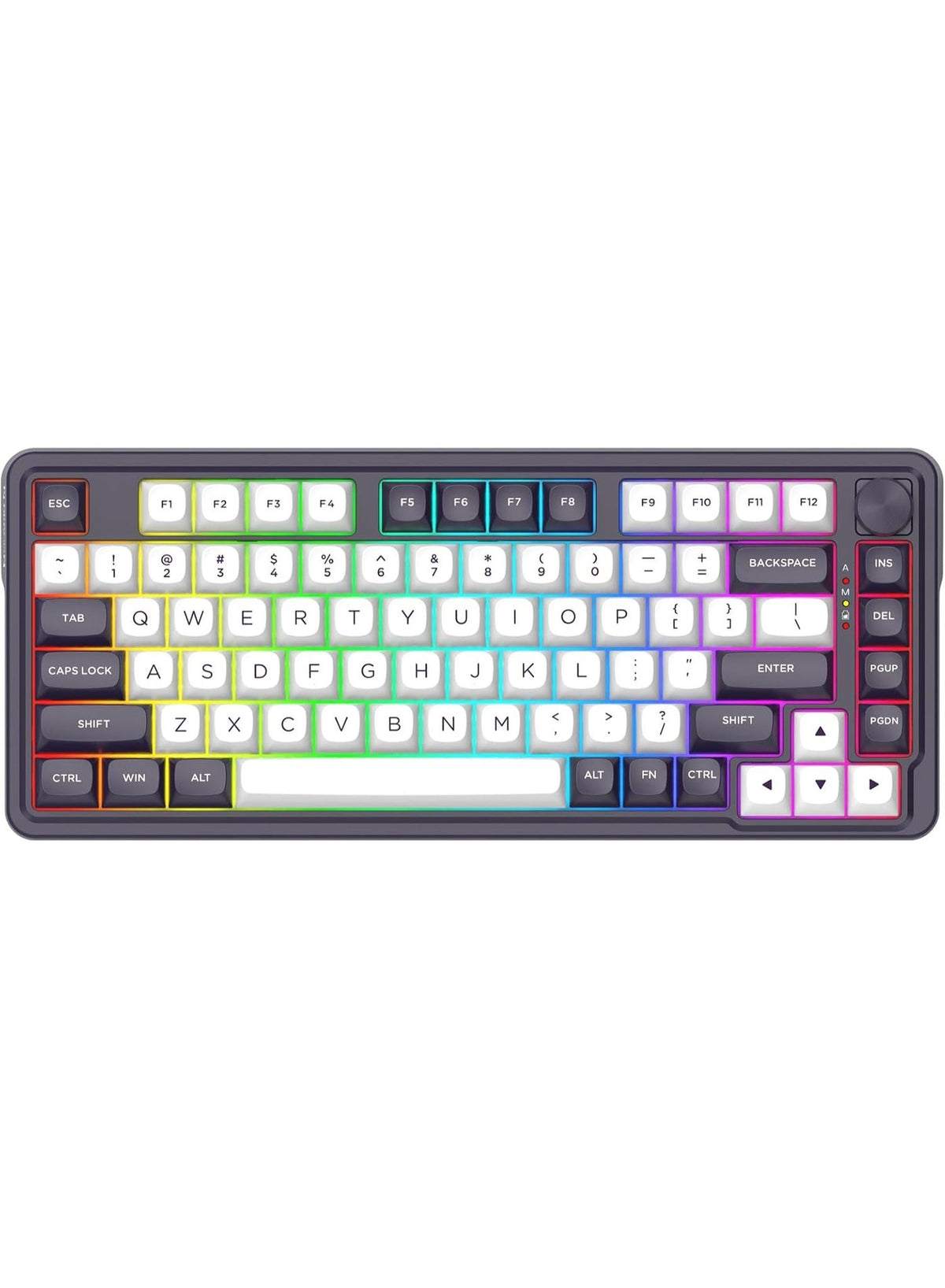 Gaming Keyboard K715 FINKE Custom QMK/VIA , 81 Keys Wireless Programmable Gasket Mechanical Keyboard w/Hot-Swap Socket, 