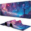Large Gaming Mouse Pad for Desk Astronaut in Space Planets Big Desk Mat Extended Mousepad with Stitched Edge and Non-Sli