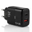 EVO-C14 25W Fast Wall Charger with USB-C Power Delivery and USB Port, Dual Port Fast Charging Adapter, Smart Chip USB-C 