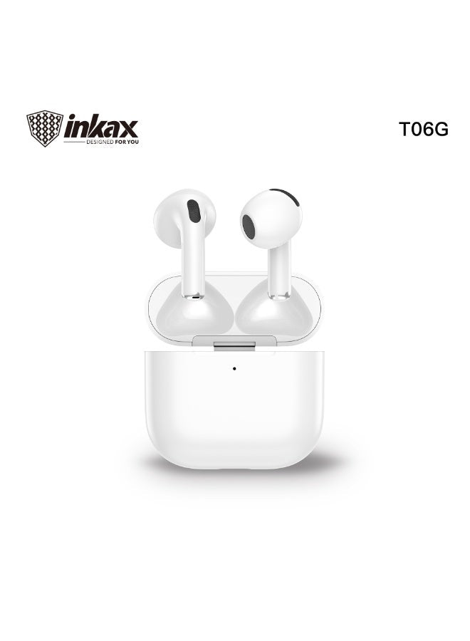 T06G Wireless Earbuds with Charging Case , 300mAh Battery, 4H Talk & Music Time, Fast 1.5H Recharge , Lightweight In-Ear