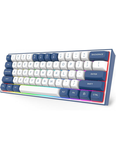 K717 ALCOR Custom QMK/VIA Gaming Keyboard, 61 Keys Wireless Programmable Mechanical Keyboard w/60% Compact Layout, Hot-S