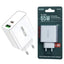 2 IN 1 Fast Charger , USB AND TYPE-C Port 65 w , mini and easy carry white color . use all devices type c and high power