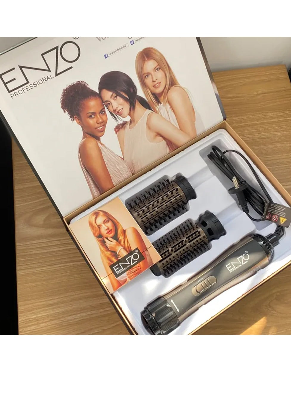 ENZO Professional Salon Curler Comb Straight hair comb Brush Electric Planet Gate