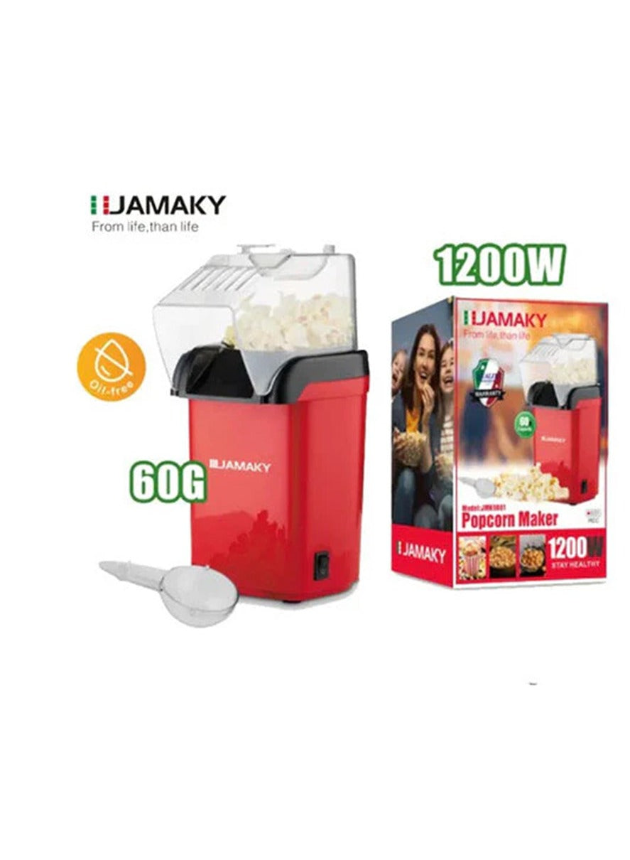 JAMAKY Italy Popcorn Maker 1200W - JMK9001 - Red