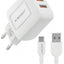 شاحن حائط X-SCOOT CH-267 15W كابل Type-C Smart IC أبيض