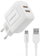 شاحن حائط X-SCOOT CH-267 15W كابل Type-C Smart IC أبيض