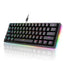 كيبورد جيمنج Redragon K642 AKALI ميكانيكال 60% بمفاتيح حمراء أسود