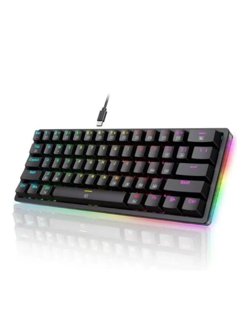 عرض أمامي لكيبورد ريدراجون AKALI K642 مضاء