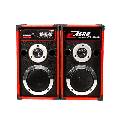 ZERO ZR-4600B Wired 2.0 Stereo Speaker - Black