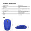 FANTECH W190 Silent Switch Ambidextrous Office blue Mouse , Supports both Bluetooth & 2.4GHz wireless