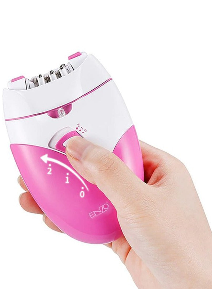 ENZO The wireless hair removal device for women is practical and easy. It is used for general painless hair removal in various parts of the body and face and for trimming eyebrows. Designed for comfort of use. Model EN-0103.