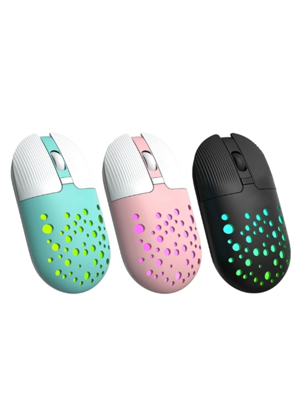 Gamma Rechargeable Wireless Mouse, Multi-Mode Mouse with RGB 2.4G Wireless Gaming Mouse M-13