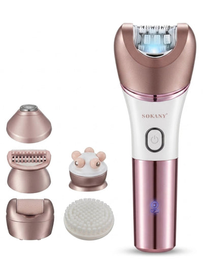 6-in-1 Digital Epilator & Women’s Shaver SK-17004 – Cordless Hair Removal Device with Flexible Head Multi-Function Groom