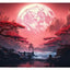 Landscape Red Moon Map Large Mouse Pad Computer Keyboard Pad Mouse Mat Desk Mats Anti-Slip Office Mouse Pad Desk Accesso